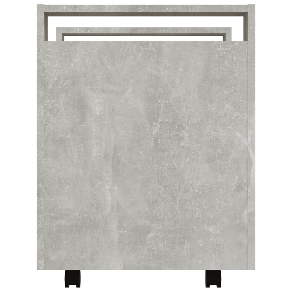 Office Cart Concrete Grey 60x45x60 cm Wood Material