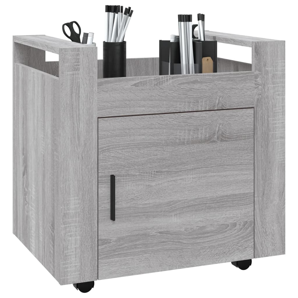 Bürowagen Grau Sonoma 60x45x60 cm Holzwerkstoff