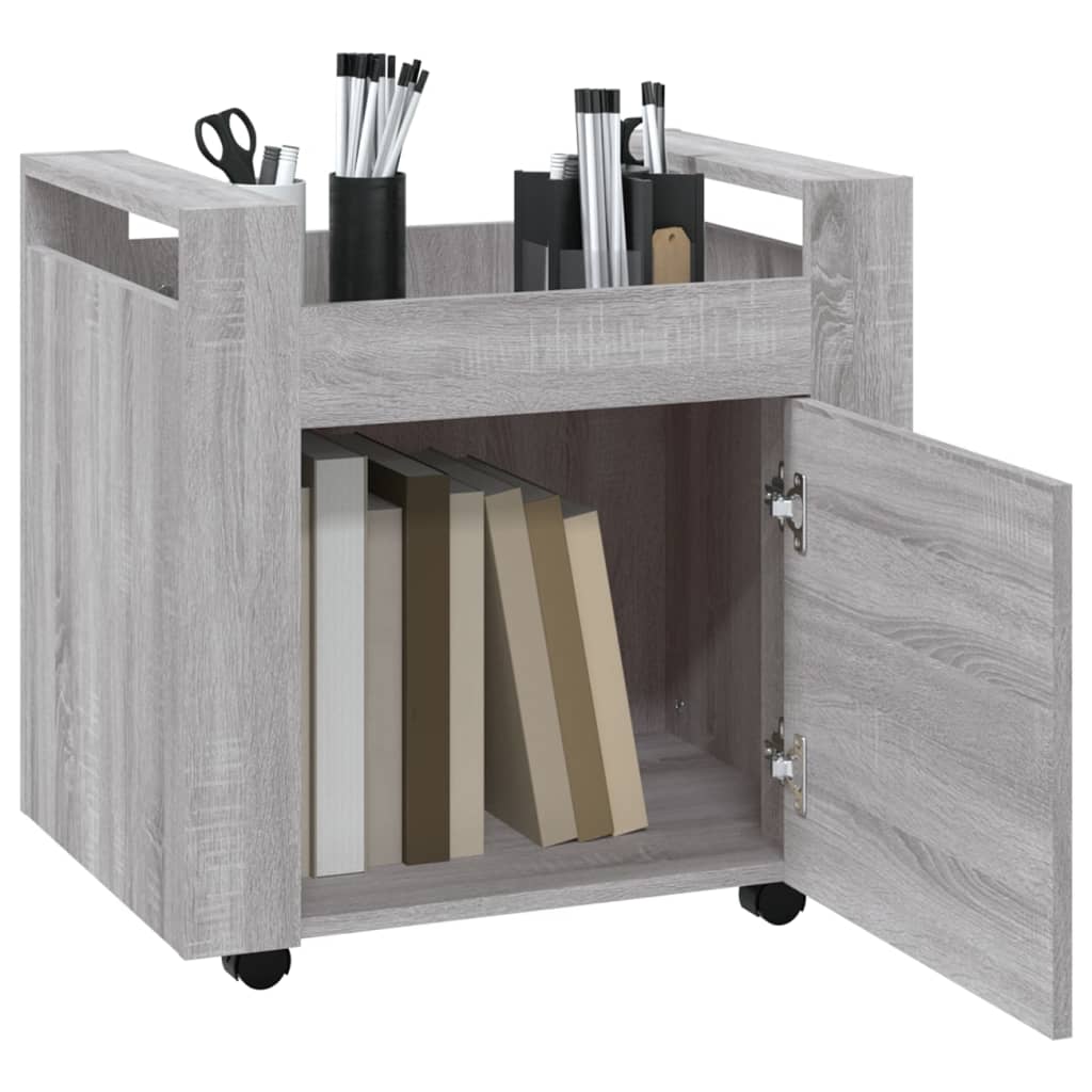 Bürowagen Grau Sonoma 60x45x60 cm Holzwerkstoff