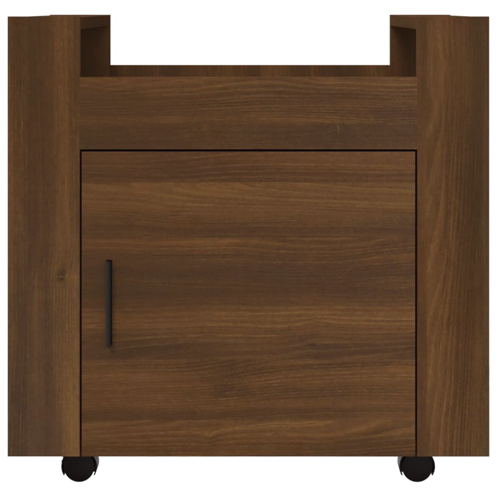 Bürowagen Braun Eichen-Optik 60x45x60 cm Holzwerkstoff