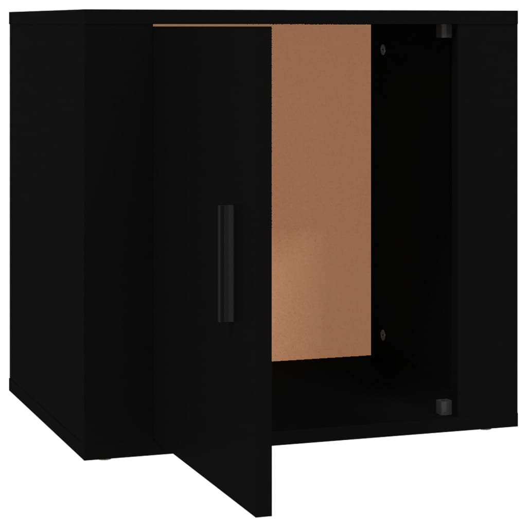 Bedside Table Black 50x39x47 cm