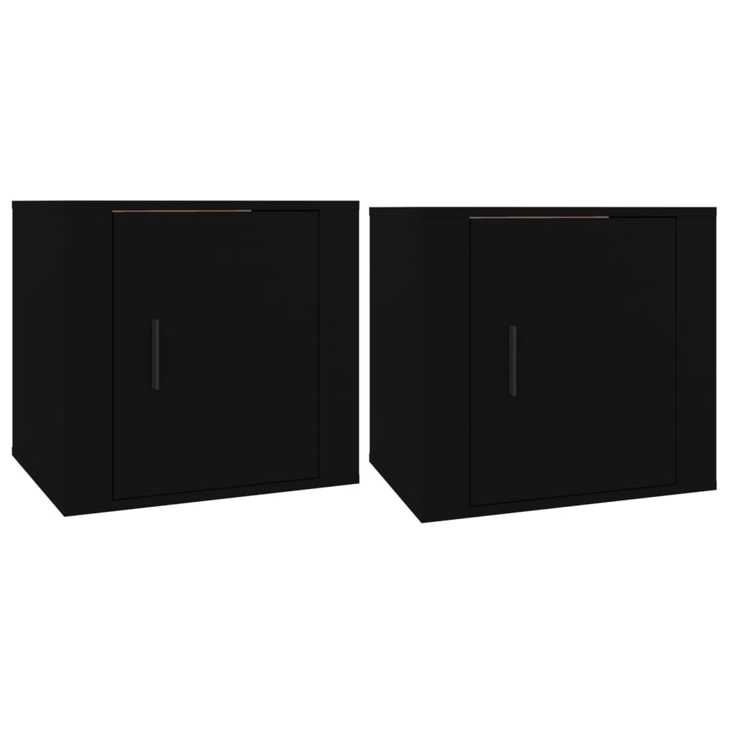 Bedside tables 2 pcs. Black 50x39x47 cm