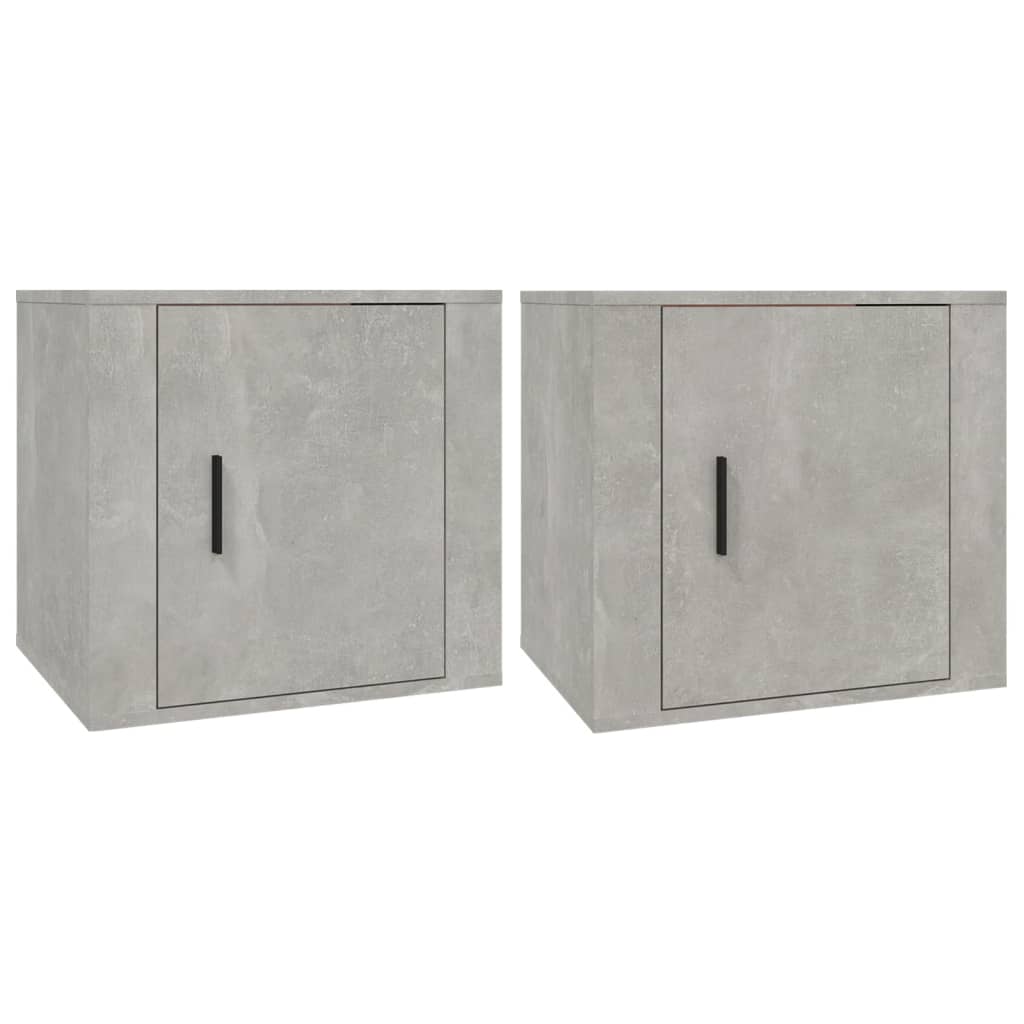 Bedside tables 2 pcs. Concrete grey 50x39x47 cm