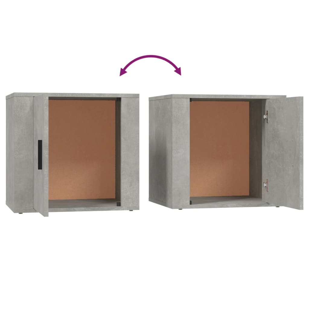 Bedside tables 2 pcs. Concrete grey 50x39x47 cm