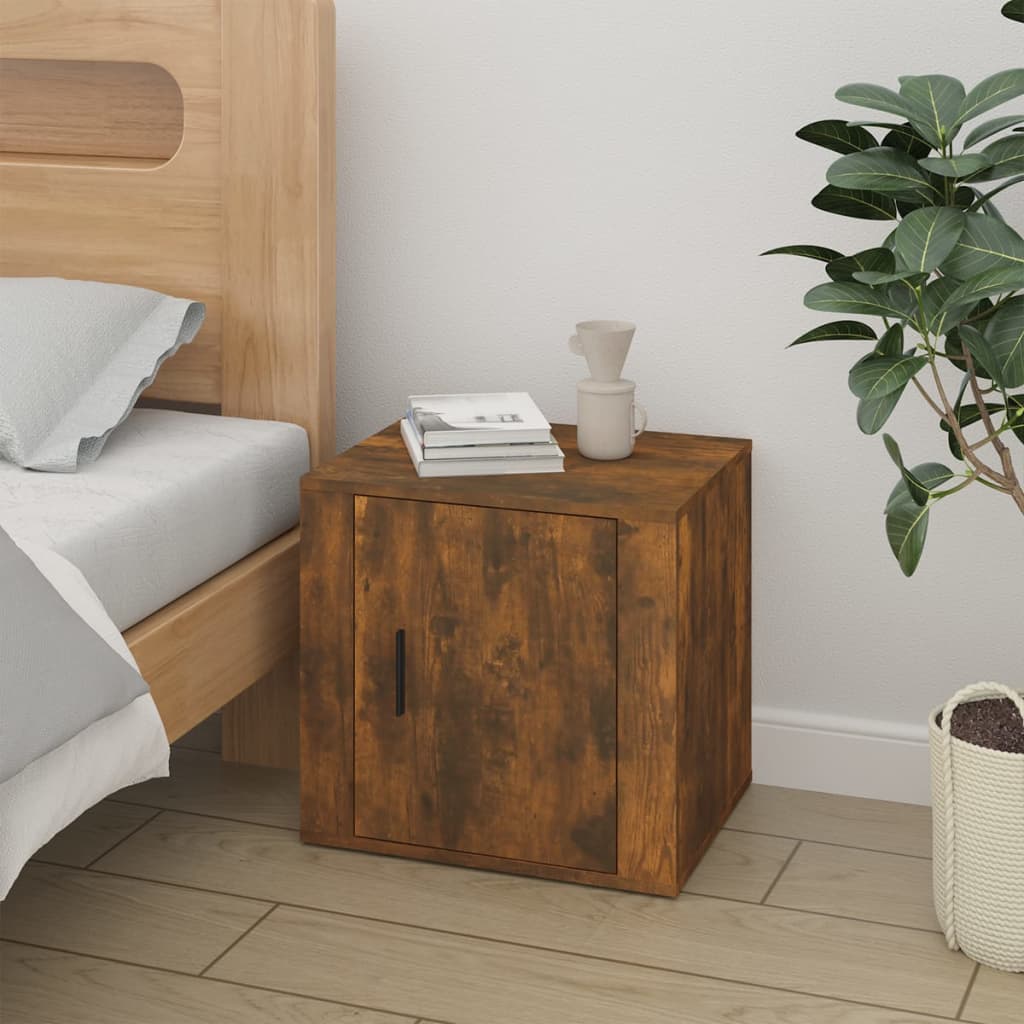 Bedside table smoked oak 50x39x47 cm