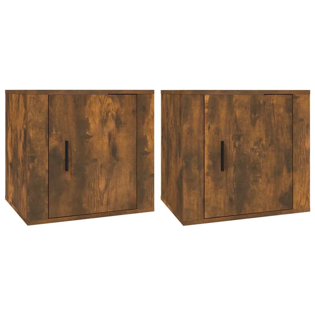 Bedside tables 2 pcs. Smoked oak 50x39x47 cm