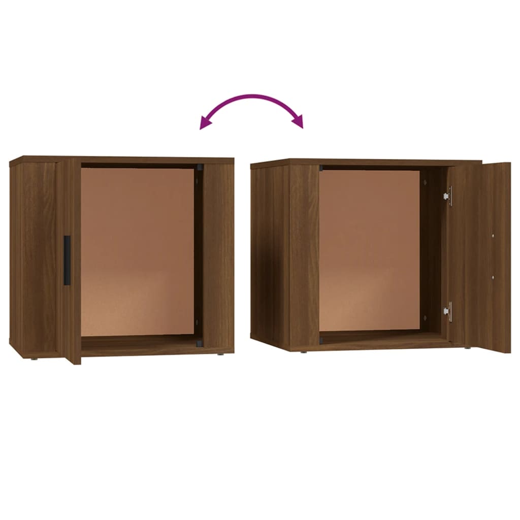 Bedside tables 2 pcs. Brown oak look 50x39x47 cm