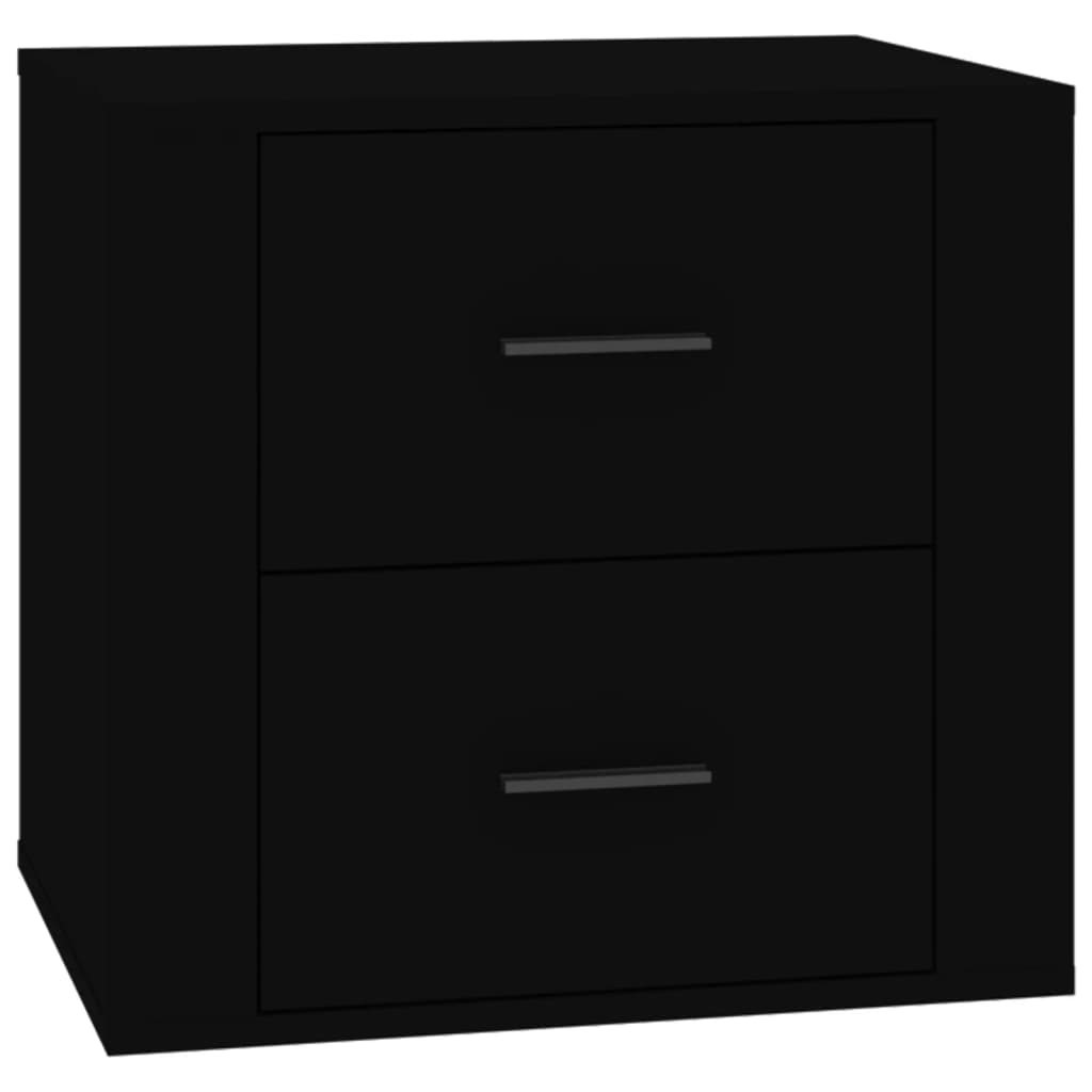 Bedside Table Black 50x39x47 cm