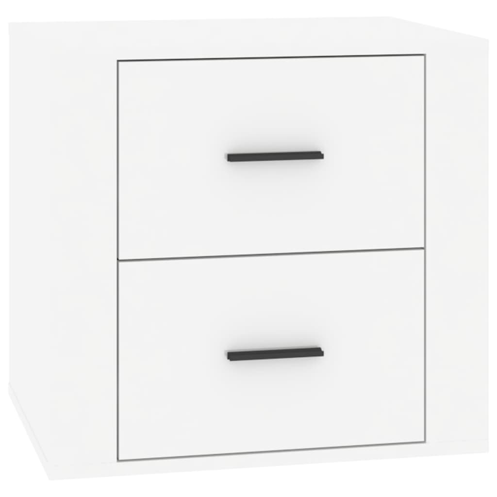 Bedside table high gloss white 50x39x47 cm