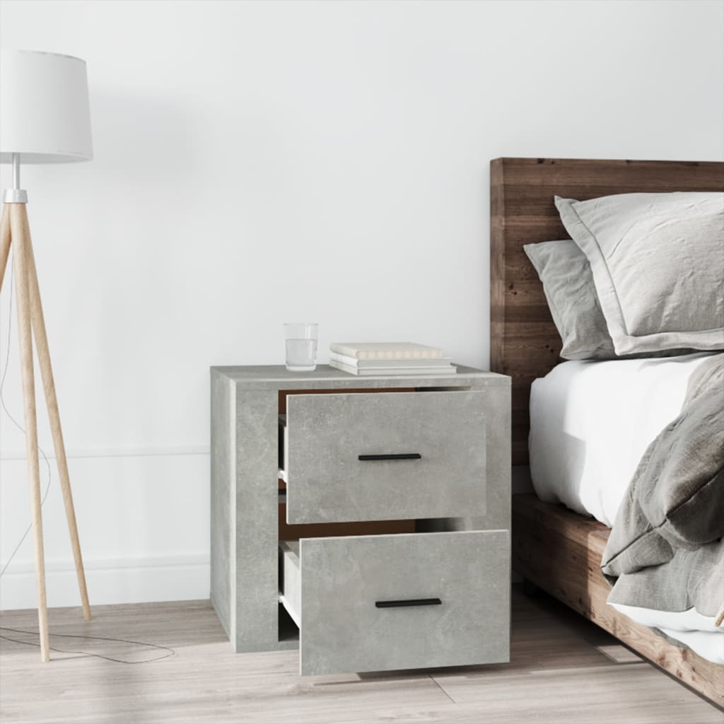 bedside table concrete grey 50x39x47 cm