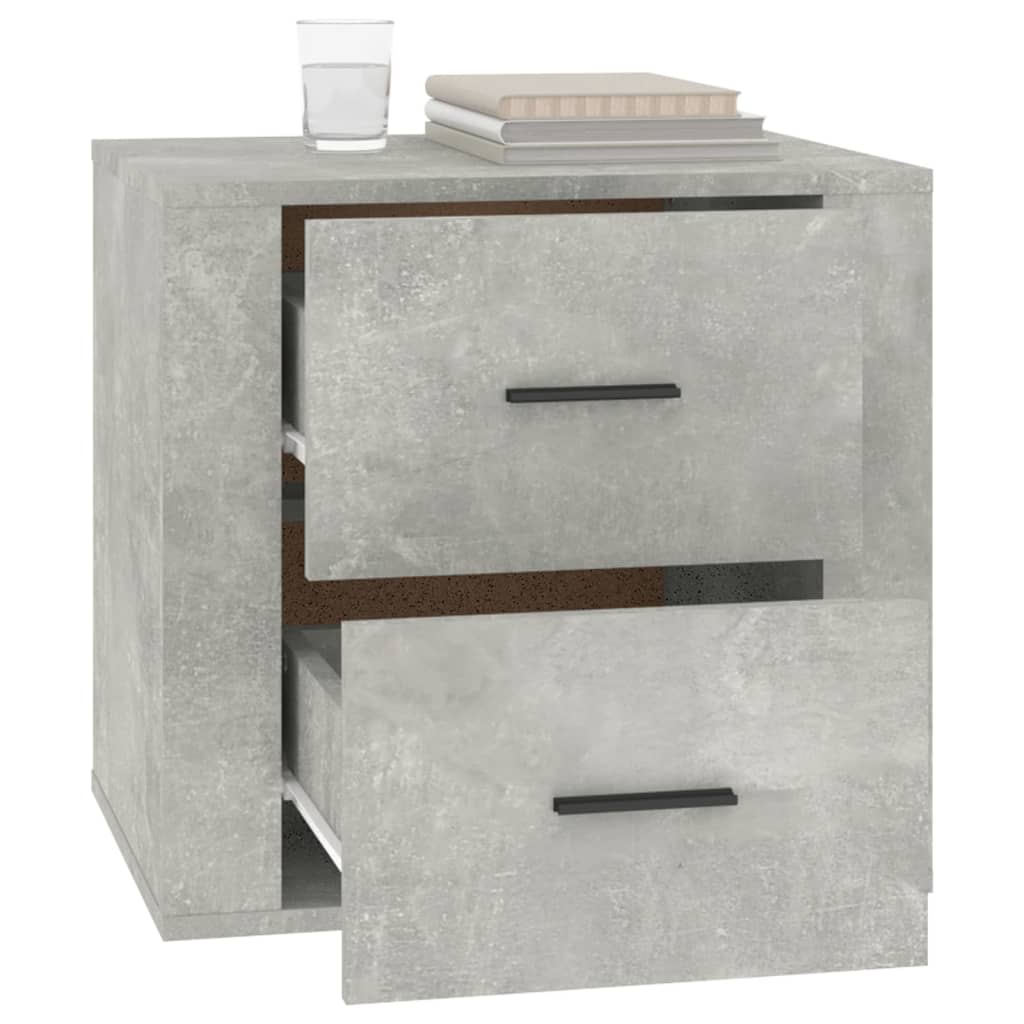 bedside table concrete grey 50x39x47 cm