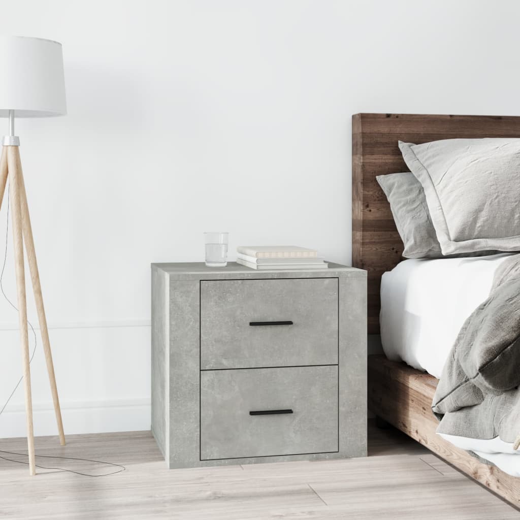 bedside table concrete grey 50x39x47 cm