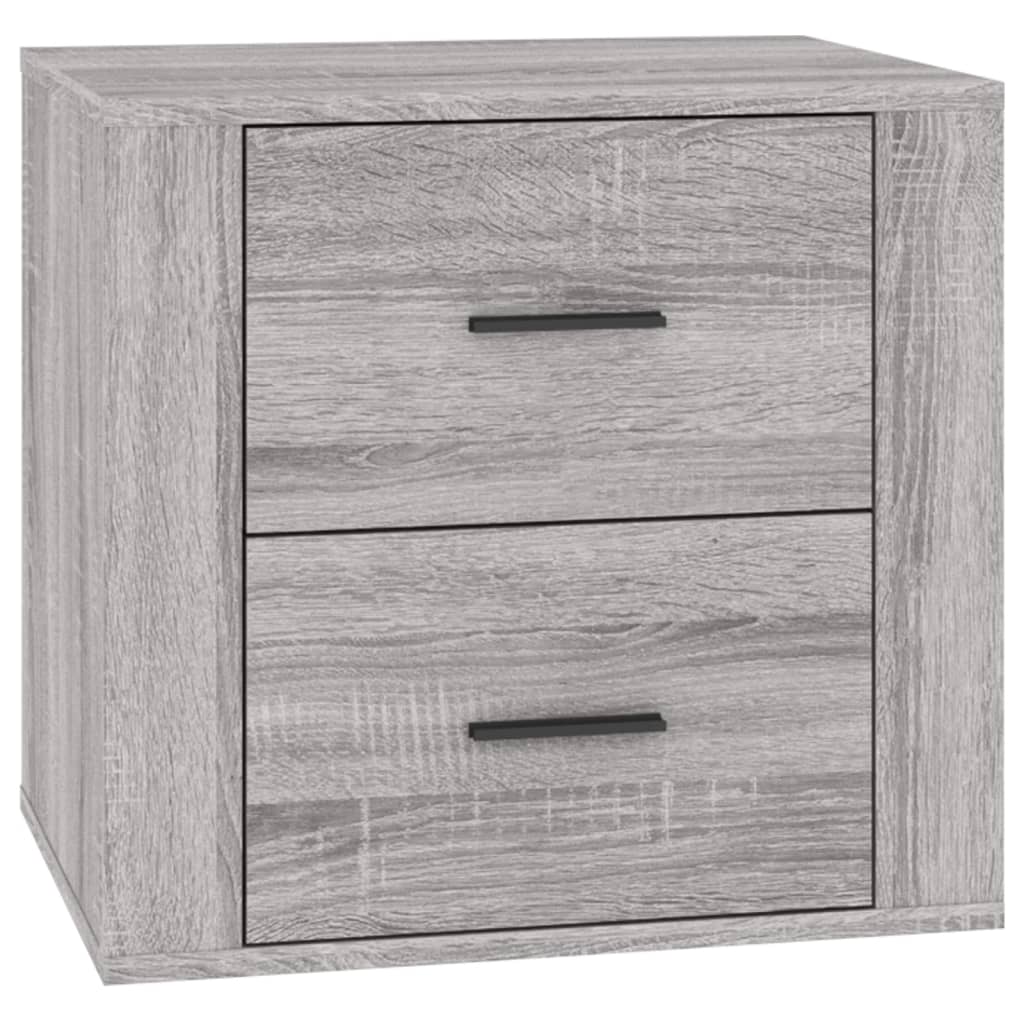 Bedside Table Gray Sonoma 50x39x47 cm