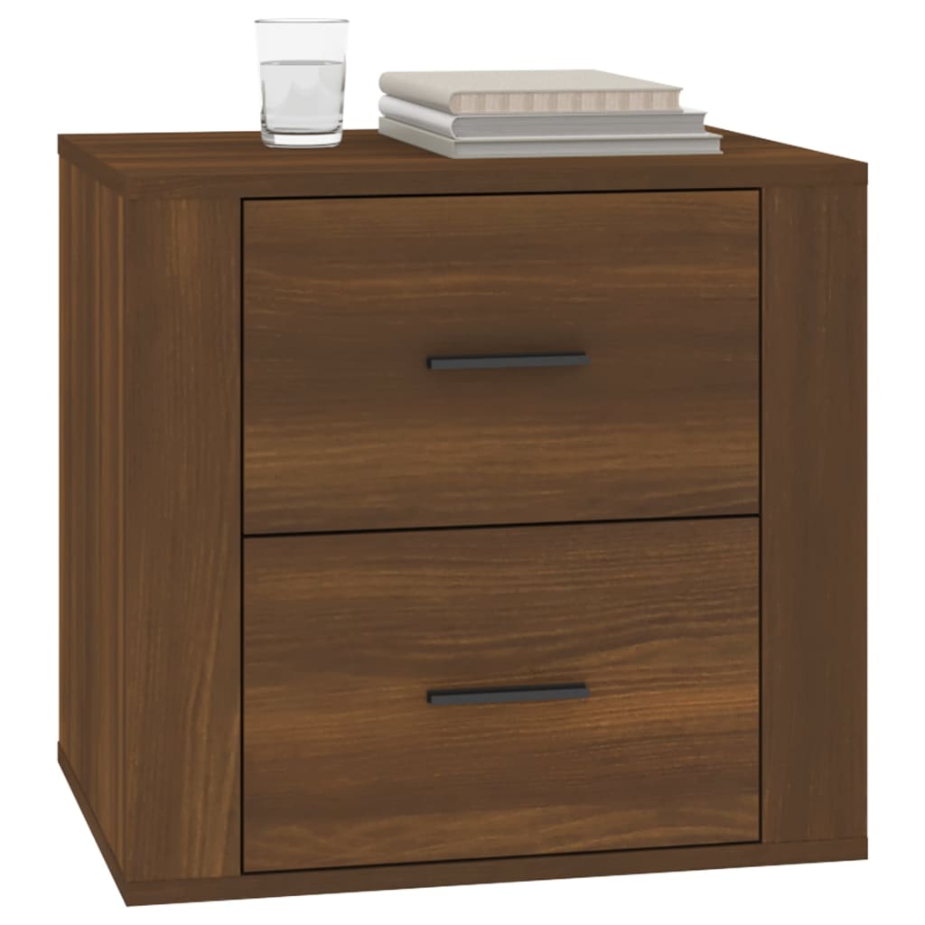 Bedside Table Brown Oak Look 50x39x47 cm