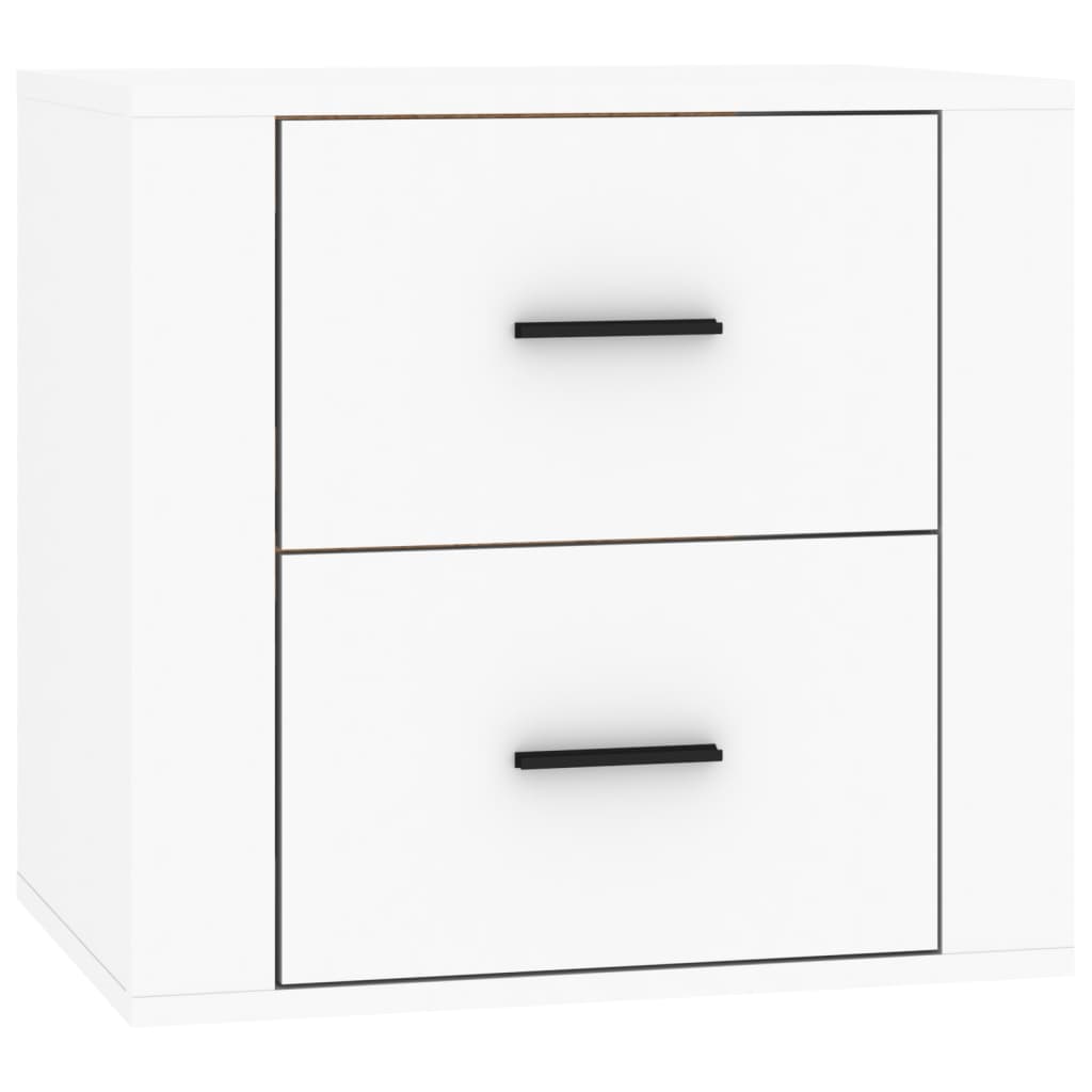 Wall Bedside Table White 50x36x47 cm