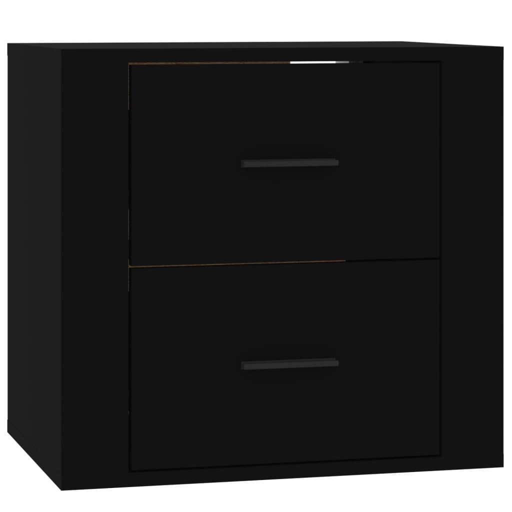 Wall Bedside Table Black 50x36x47 cm