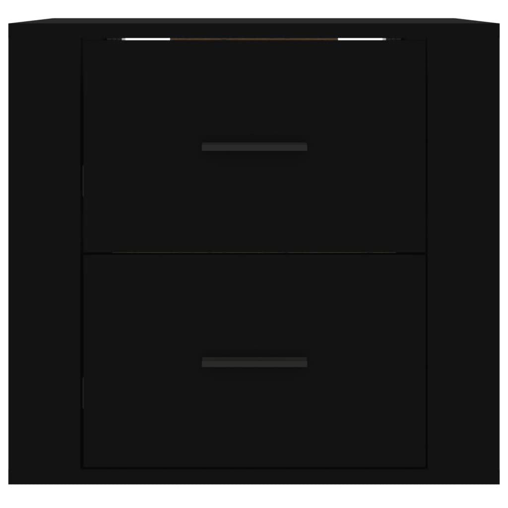 Wall Bedside Table Black 50x36x47 cm