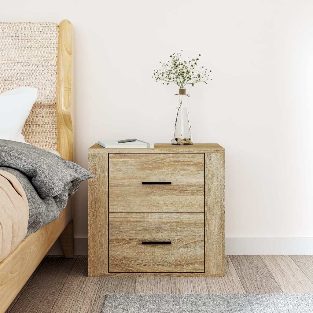 Wall-mounted bedside table Sonoma oak 50x36x47 cm