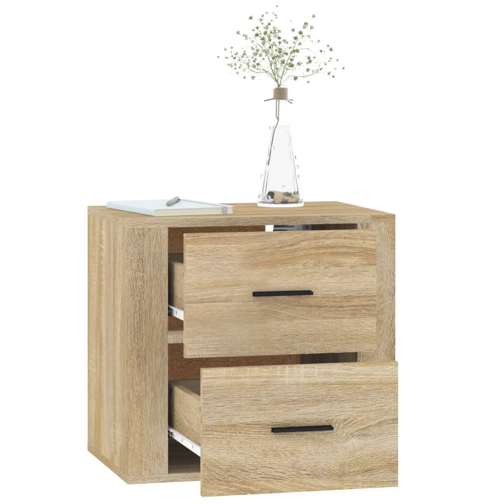 Wall-mounted bedside table Sonoma oak 50x36x47 cm