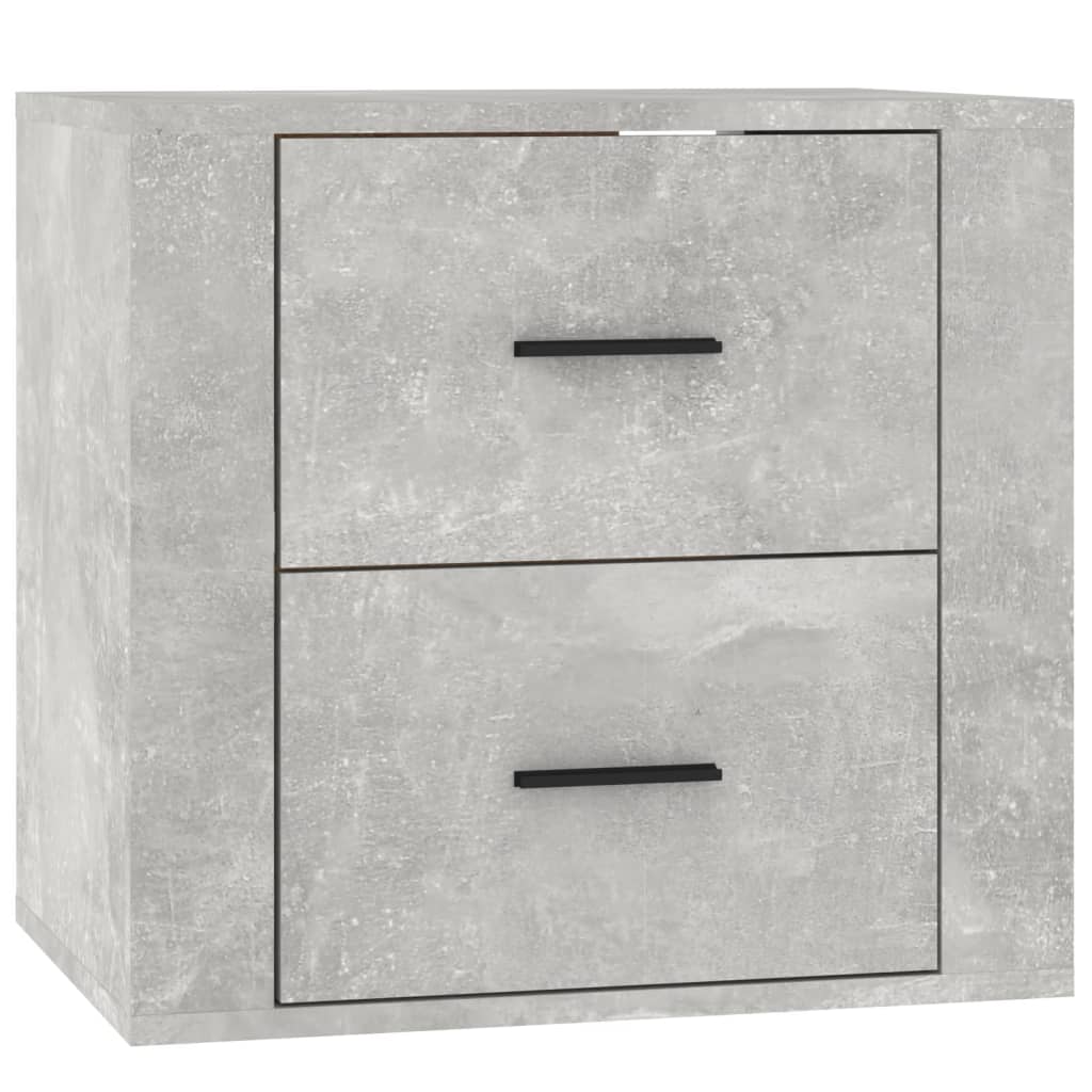 Wall Bedside Table Concrete Grey 50x36x47 cm