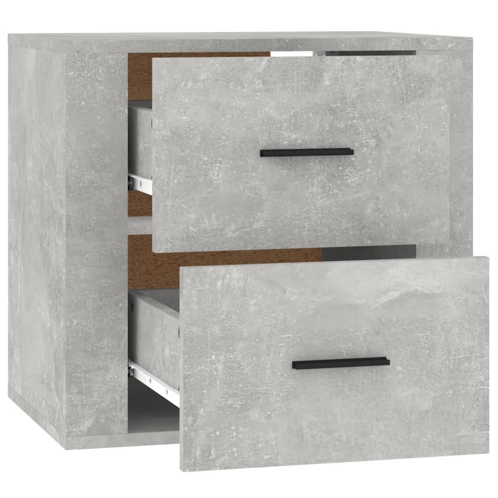 Wall Bedside Table Concrete Grey 50x36x47 cm