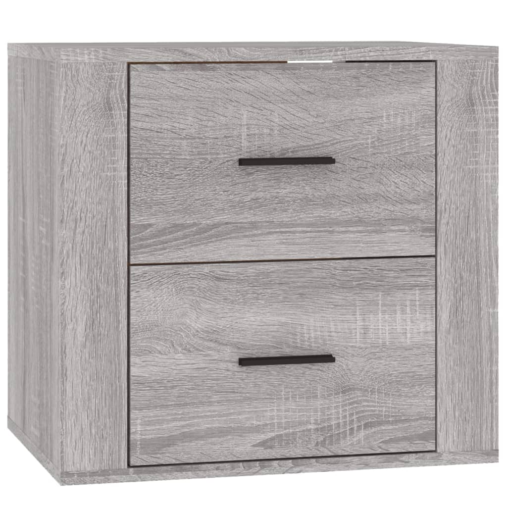 Wall Bedside Table Gray Sonoma 50x36x47 cm