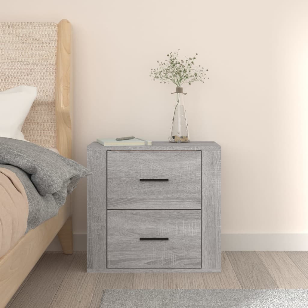 Wall Bedside Table Gray Sonoma 50x36x47 cm