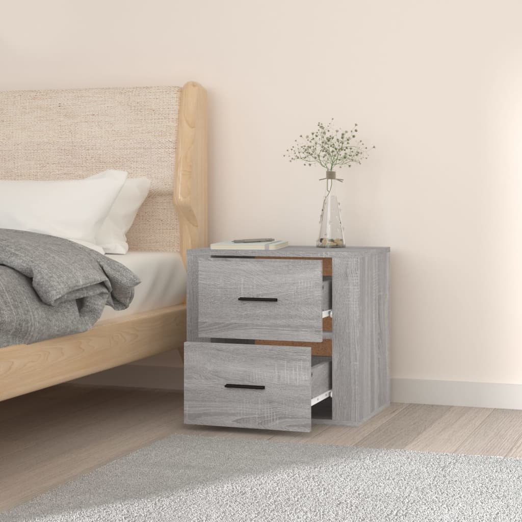 Wall Bedside Table Gray Sonoma 50x36x47 cm