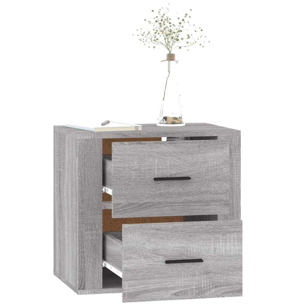 Wall Bedside Table Gray Sonoma 50x36x47 cm