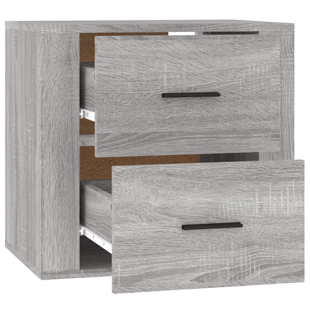 Wall Bedside Table Gray Sonoma 50x36x47 cm