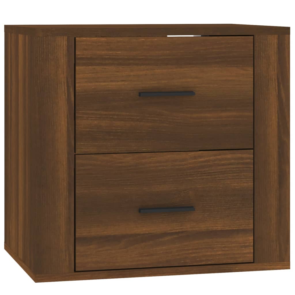 Wall Bedside Table Brown Oak Look 50x36x47 cm