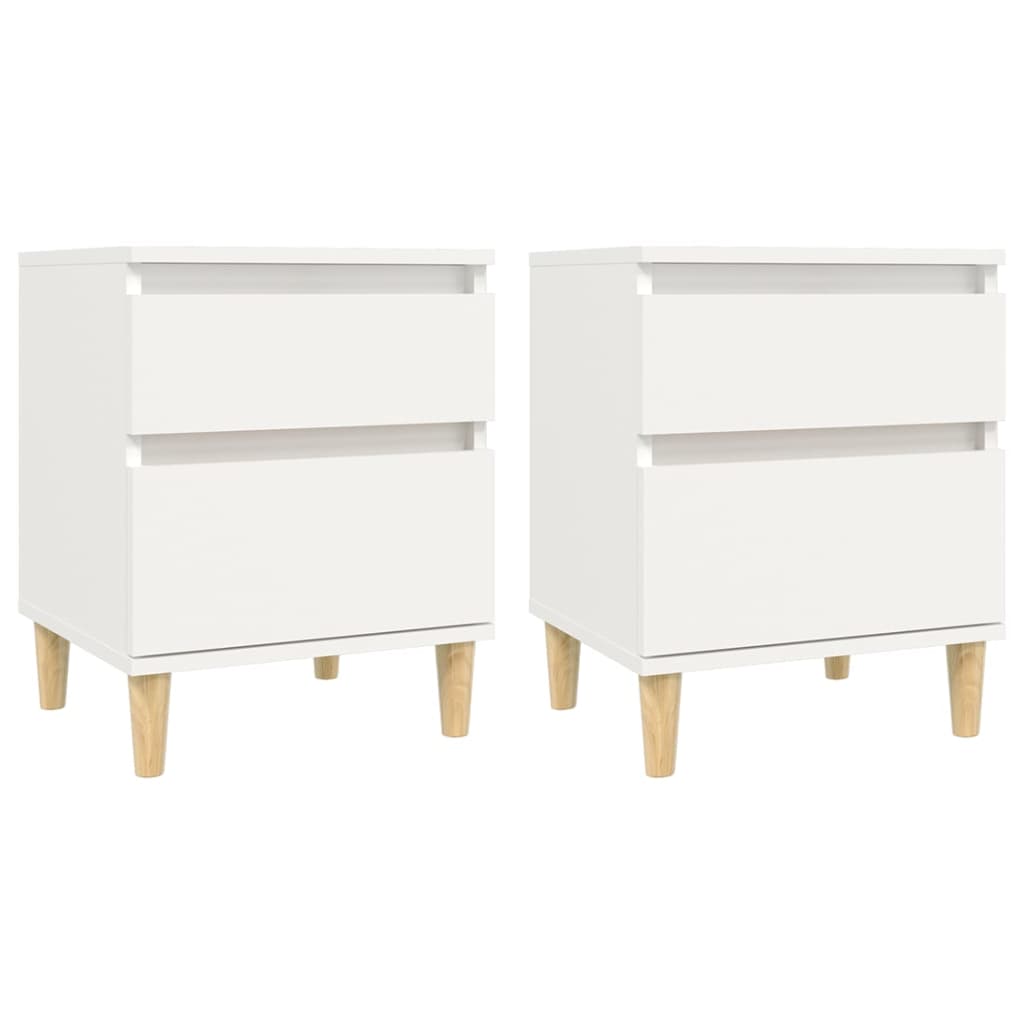 Bedside tables 2 pcs. White 40x35x50 cm