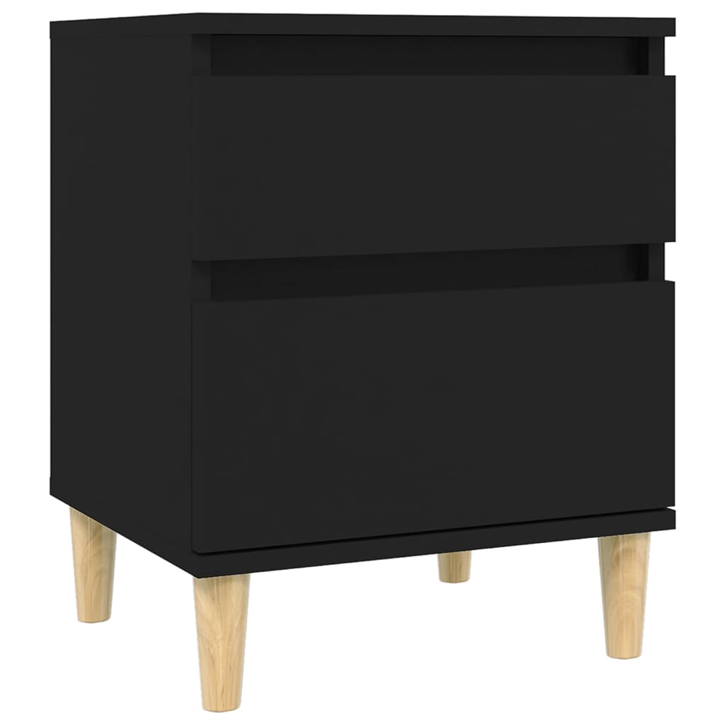 Bedside Table Black 40x35x50 cm