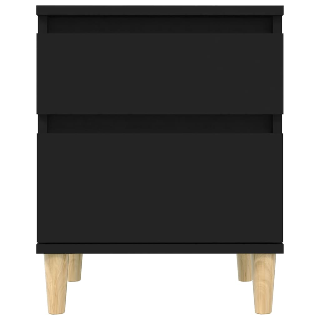 Bedside tables 2 pcs. Black 40x35x50 cm