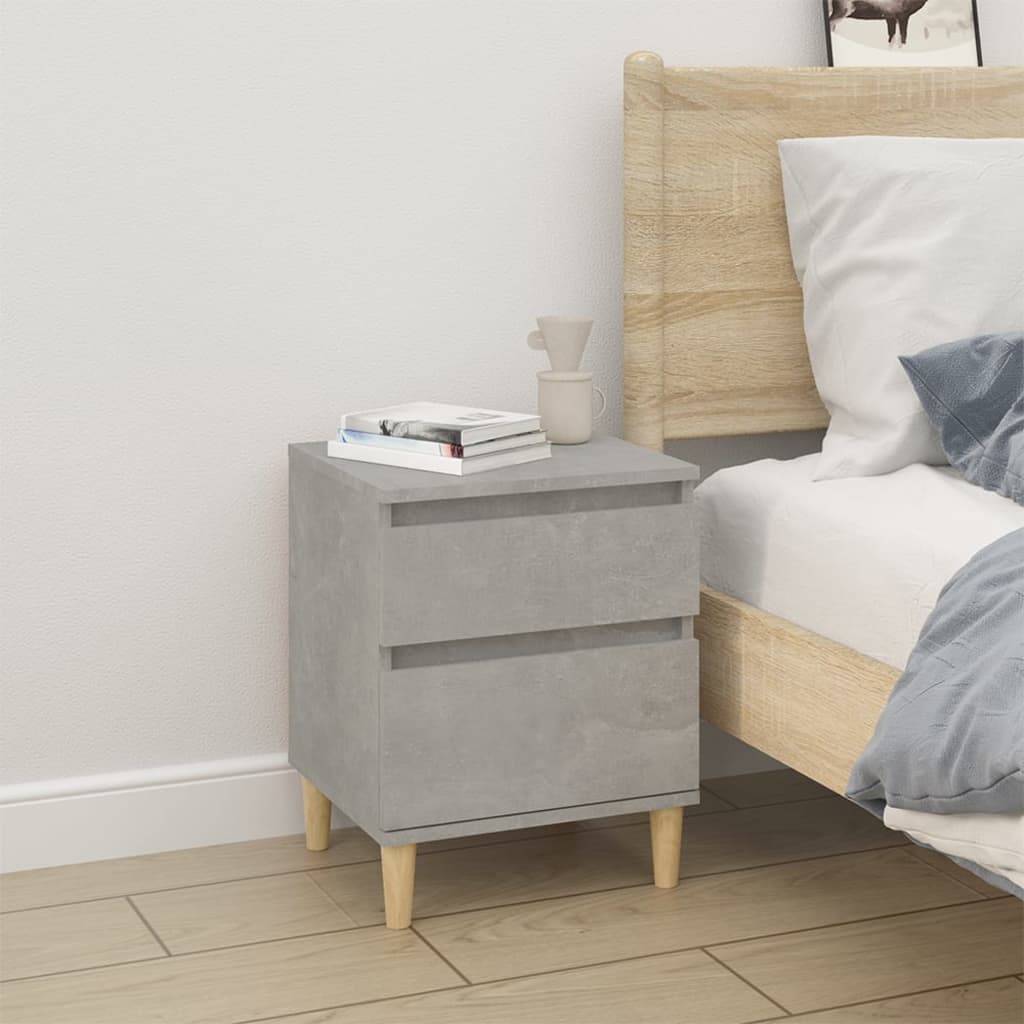 bedside table concrete gray 40x35x50 cm