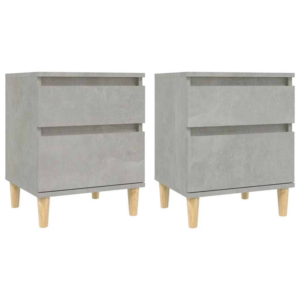 Bedside tables 2 pcs. Concrete grey 40x35x50 cm