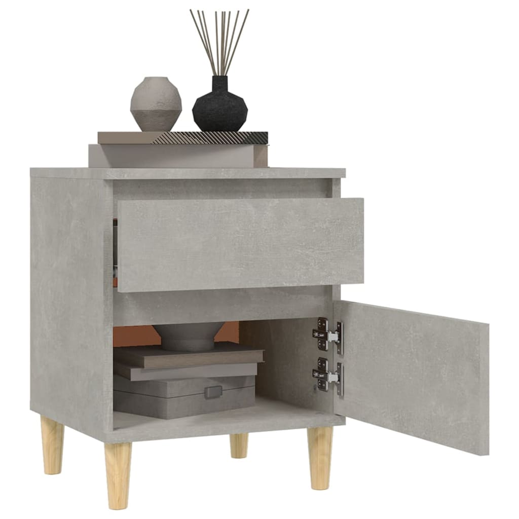 Bedside tables 2 pcs. Concrete grey 40x35x50 cm