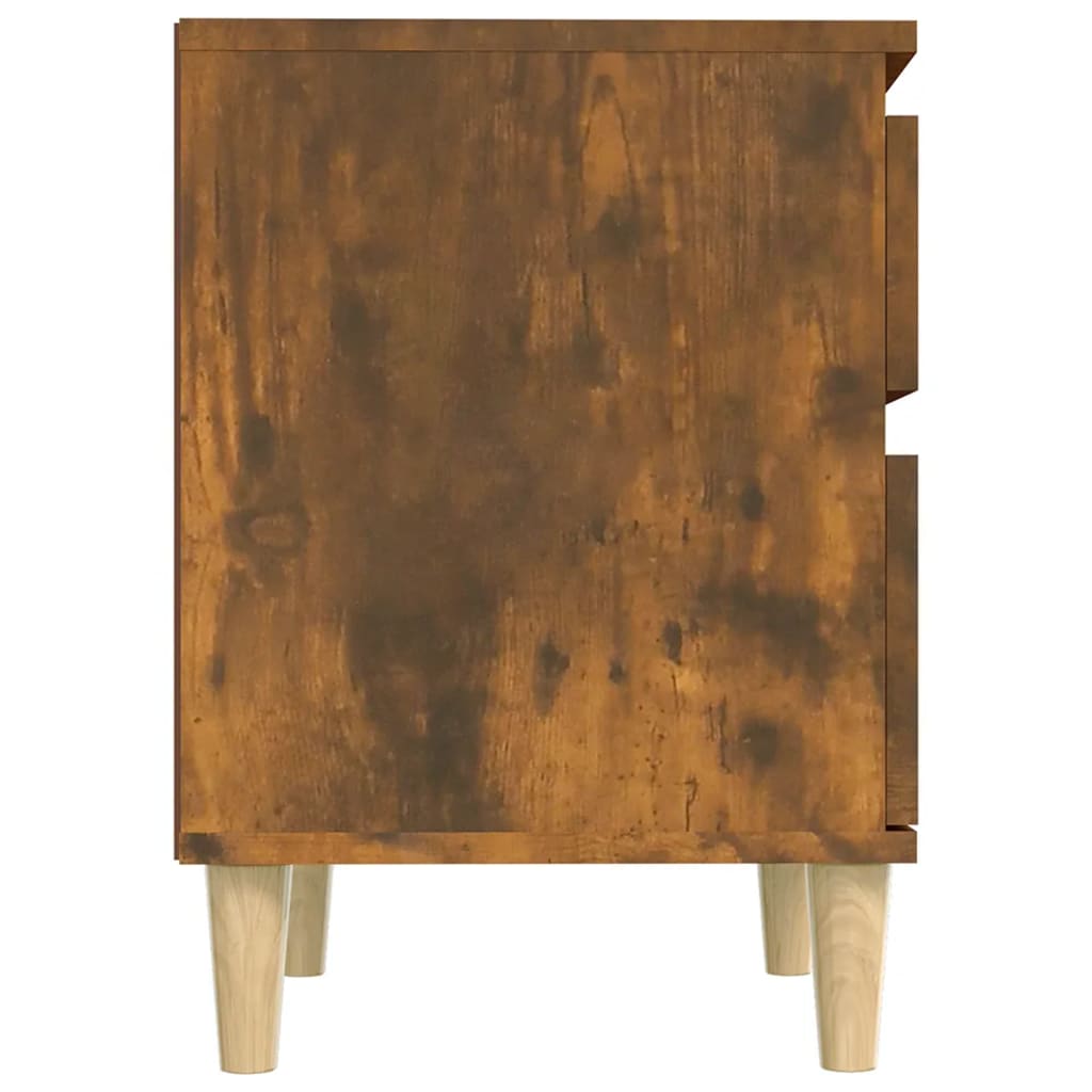 Bedside tables 2 pcs. Smoked oak 40x35x50 cm