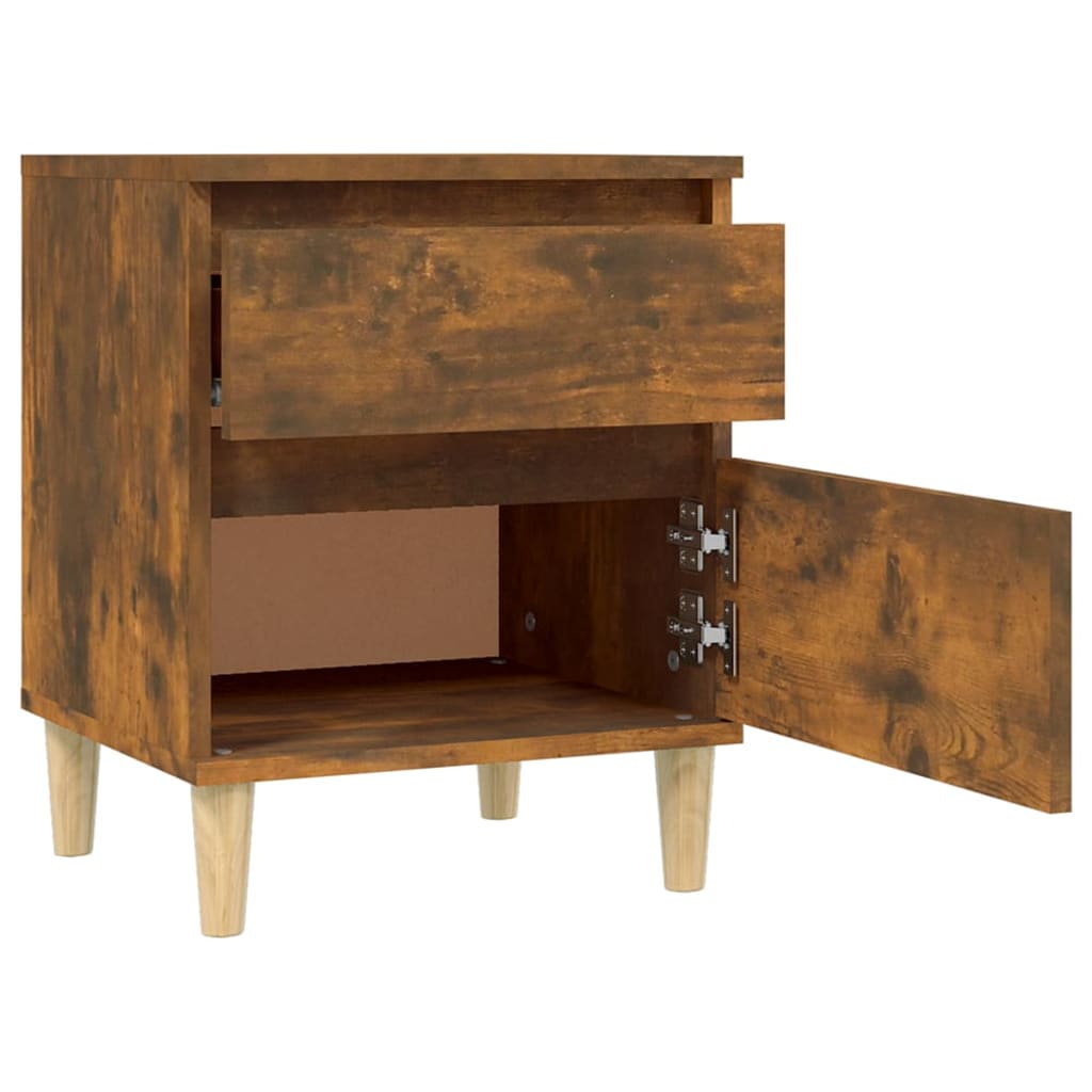 Bedside tables 2 pcs. Smoked oak 40x35x50 cm