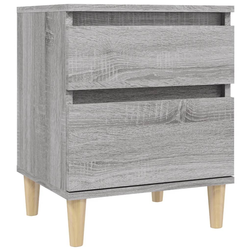 Bedside Table Gray Sonoma 40x35x50 cm