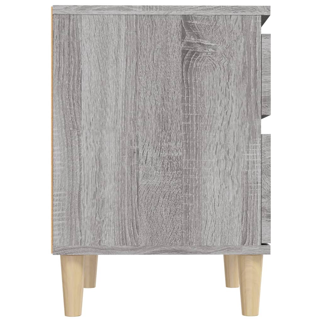 Bedside Table Gray Sonoma 40x35x50 cm