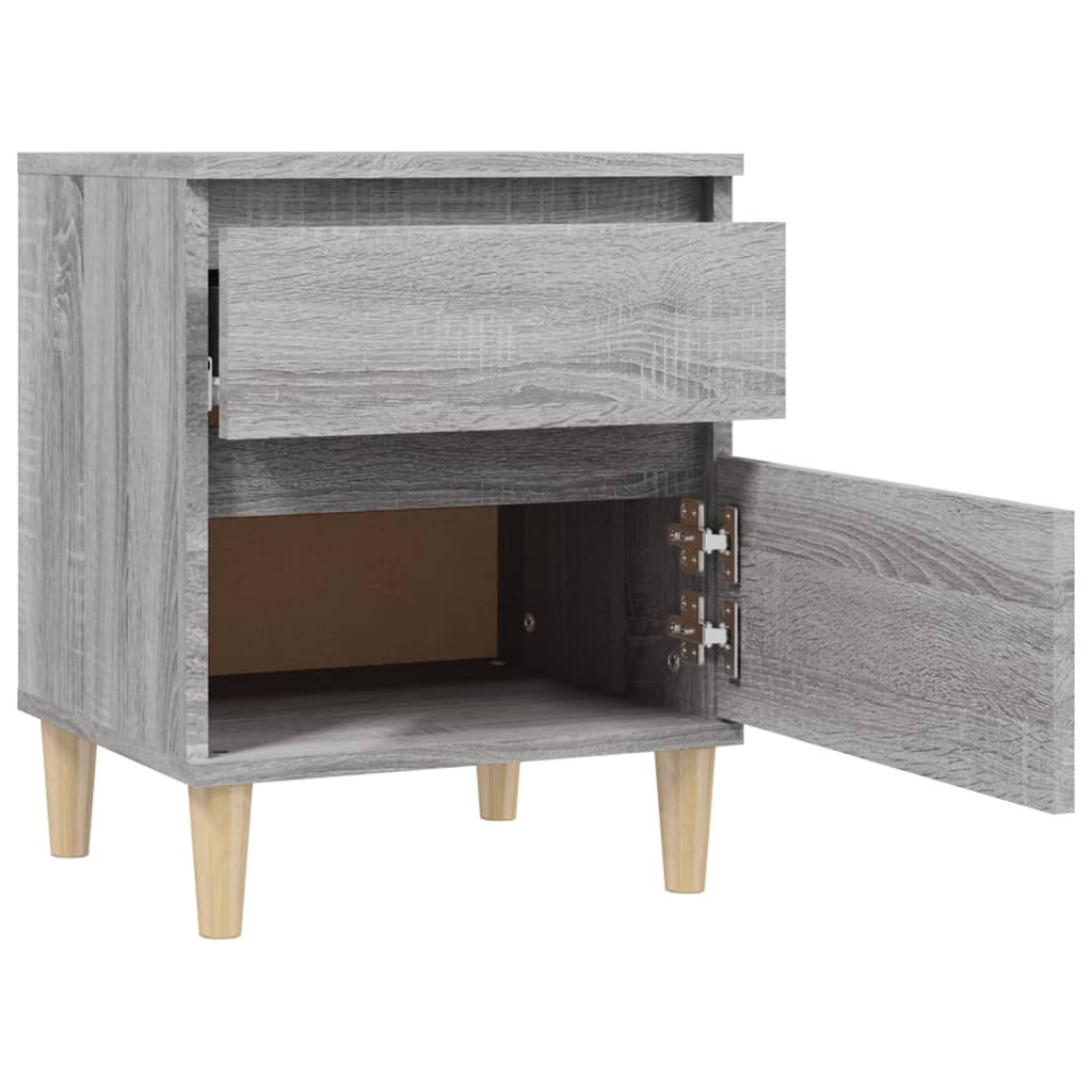 Bedside Table Gray Sonoma 40x35x50 cm