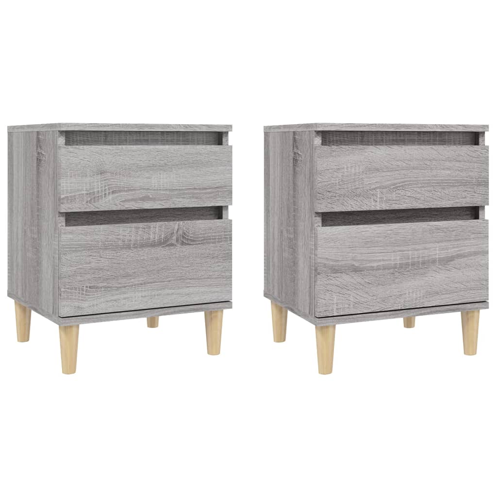 Bedside tables 2 pcs. Gray Sonoma 40x35x50 cm