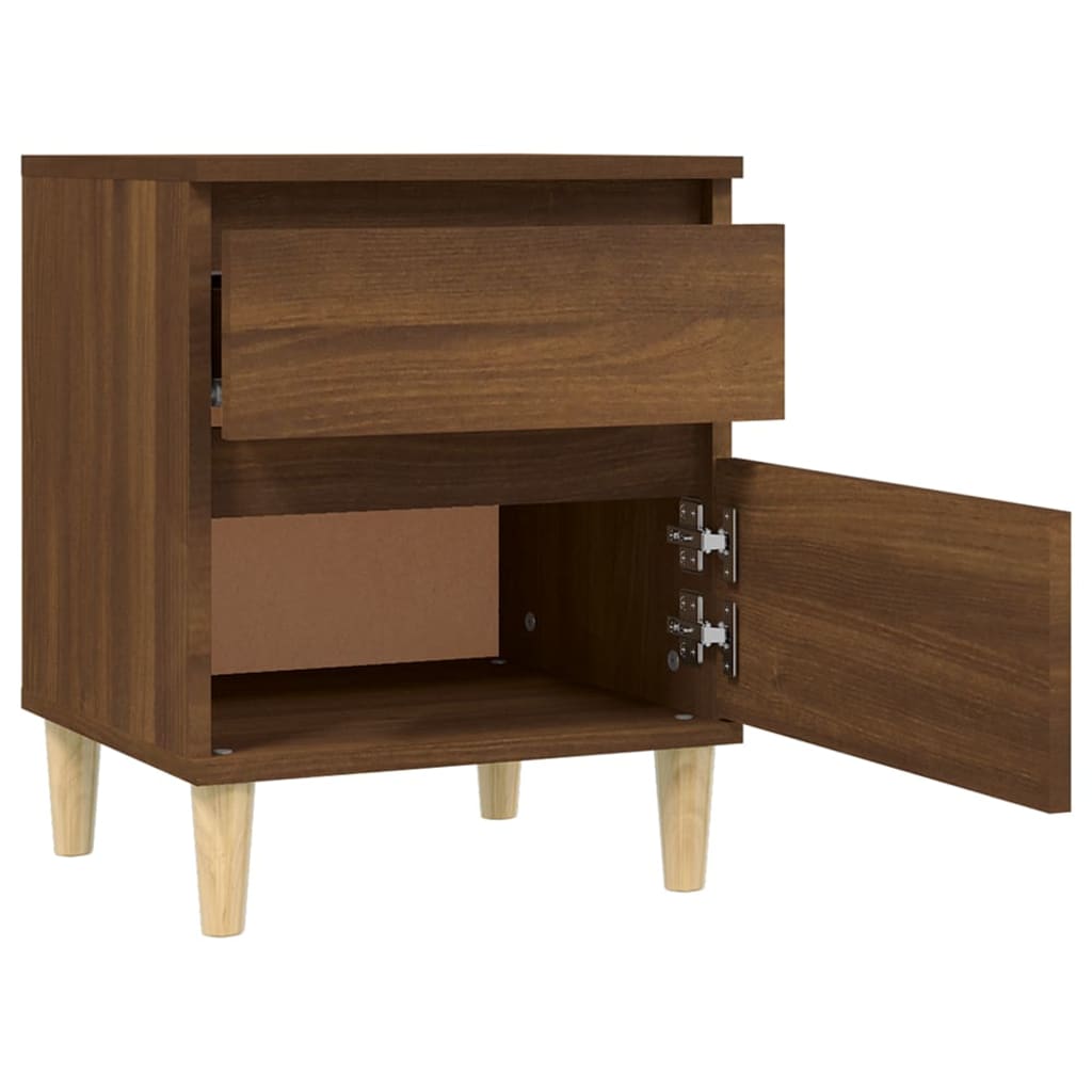 Bedside table brown oak look 40x35x50 cm