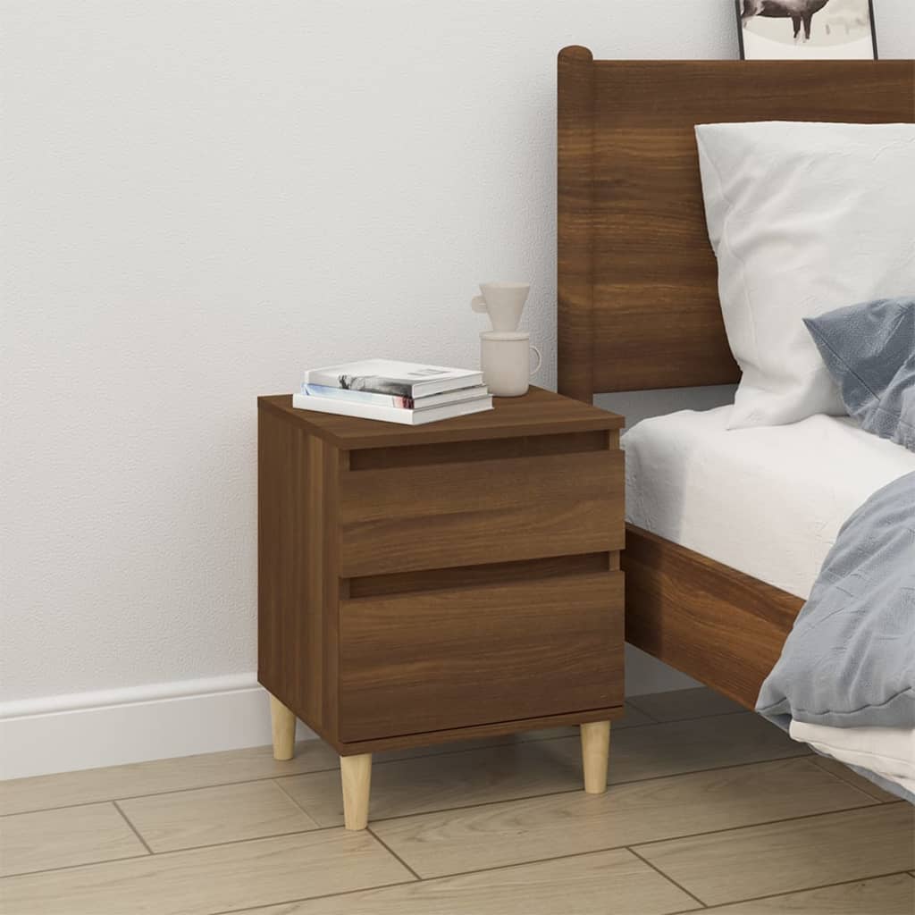 Bedside table brown oak look 40x35x50 cm