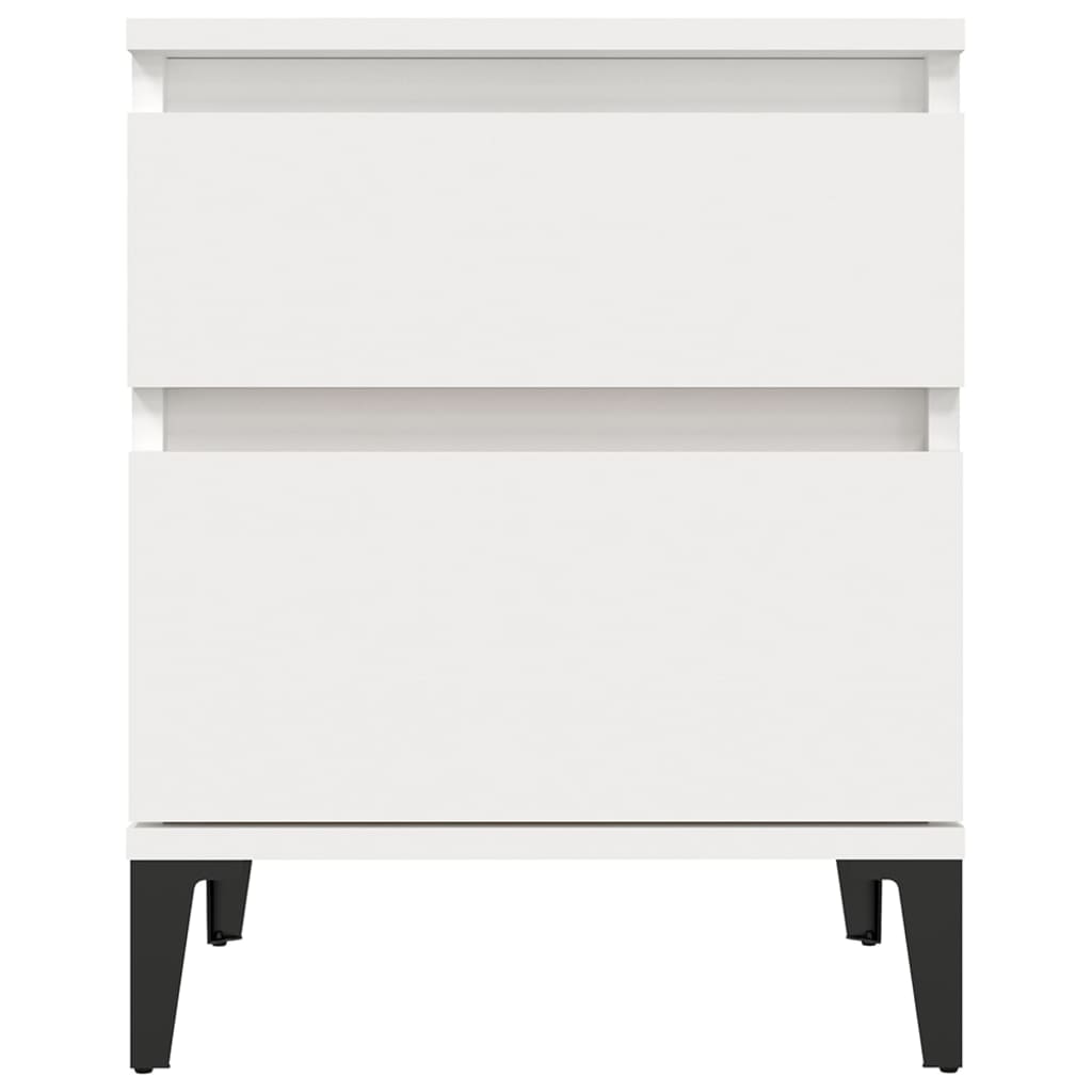 Bedside Table White 40x35x50 cm