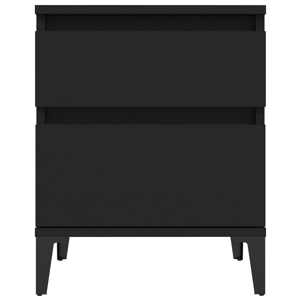 Bedside tables 2 pcs. Black 40x35x50 cm