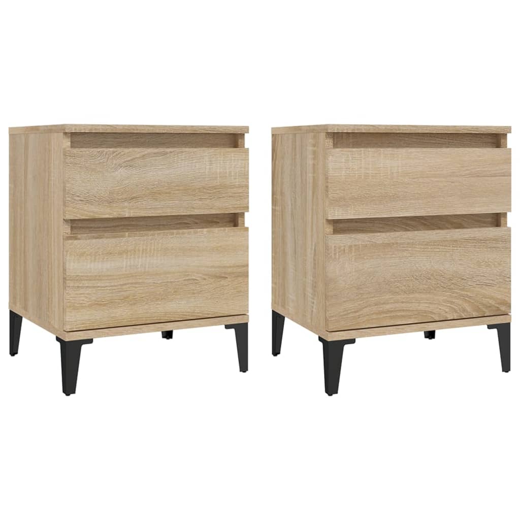 Bedside tables 2 pcs. Sonoma oak 40x35x50 cm