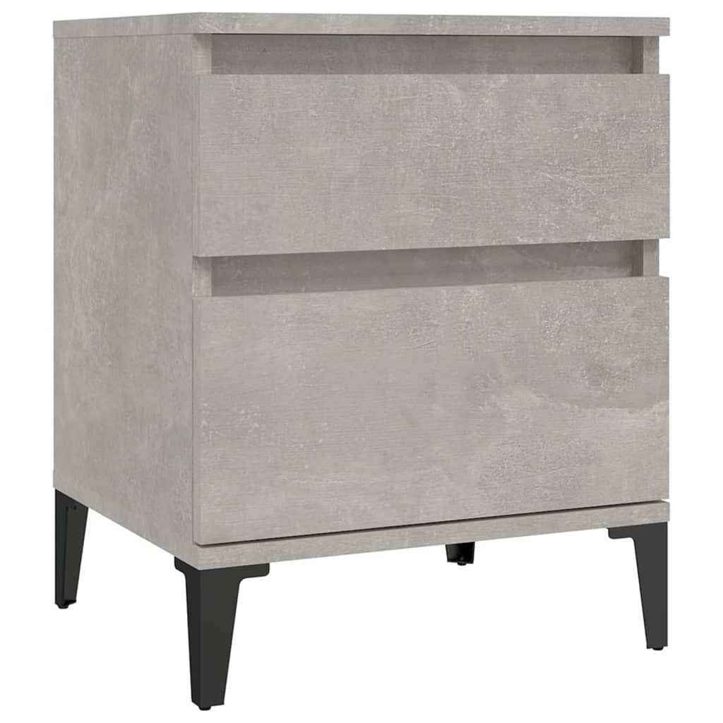 bedside table concrete gray 40x35x50 cm