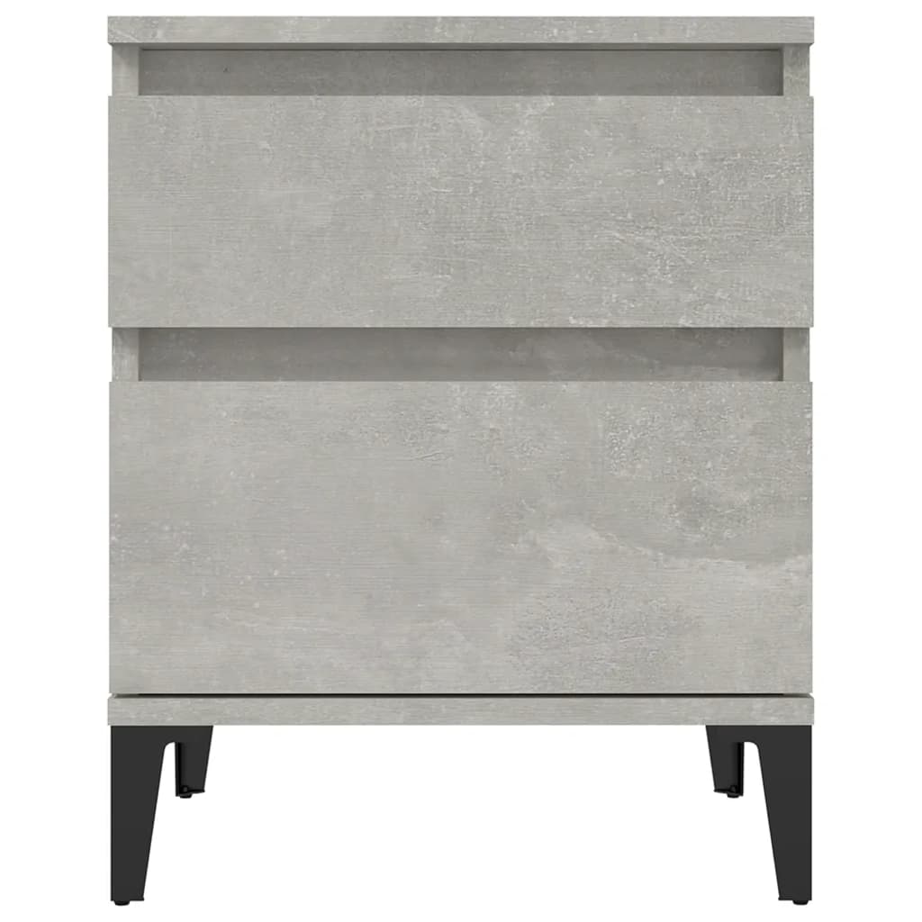 bedside table concrete gray 40x35x50 cm